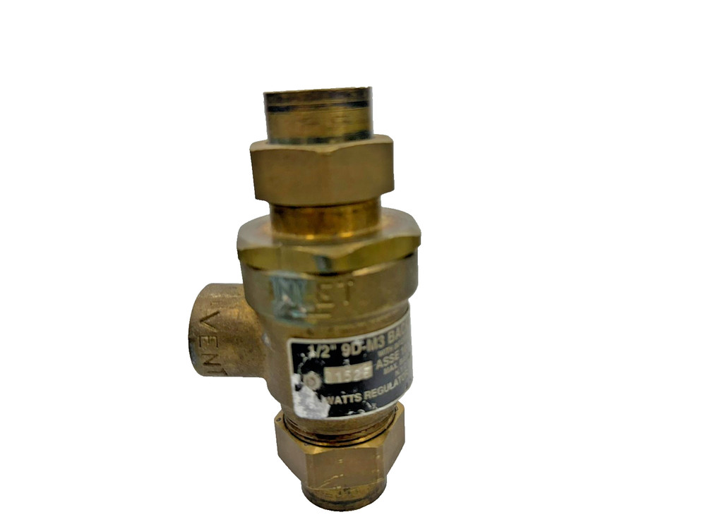 WATTS 1/2" 9D-M3 Backflow Preventer with Intermediate Atmos. Vent 175 psi