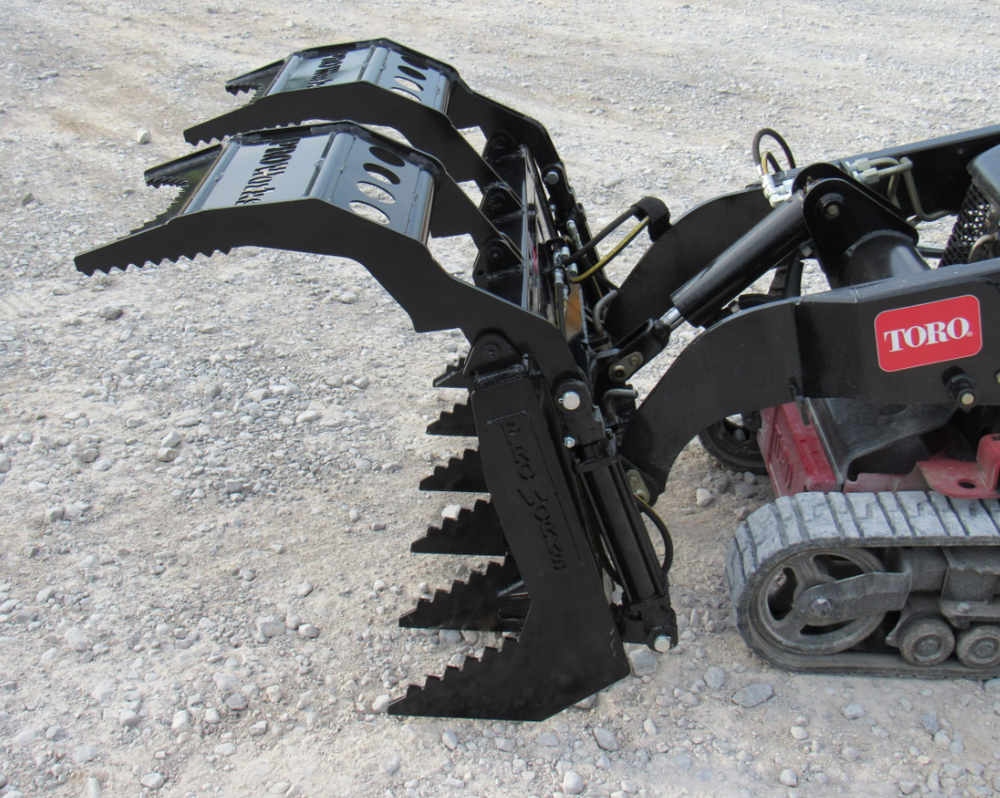 48" Root Rake Clam Grapple Attachment Fits Mini Skid Steer