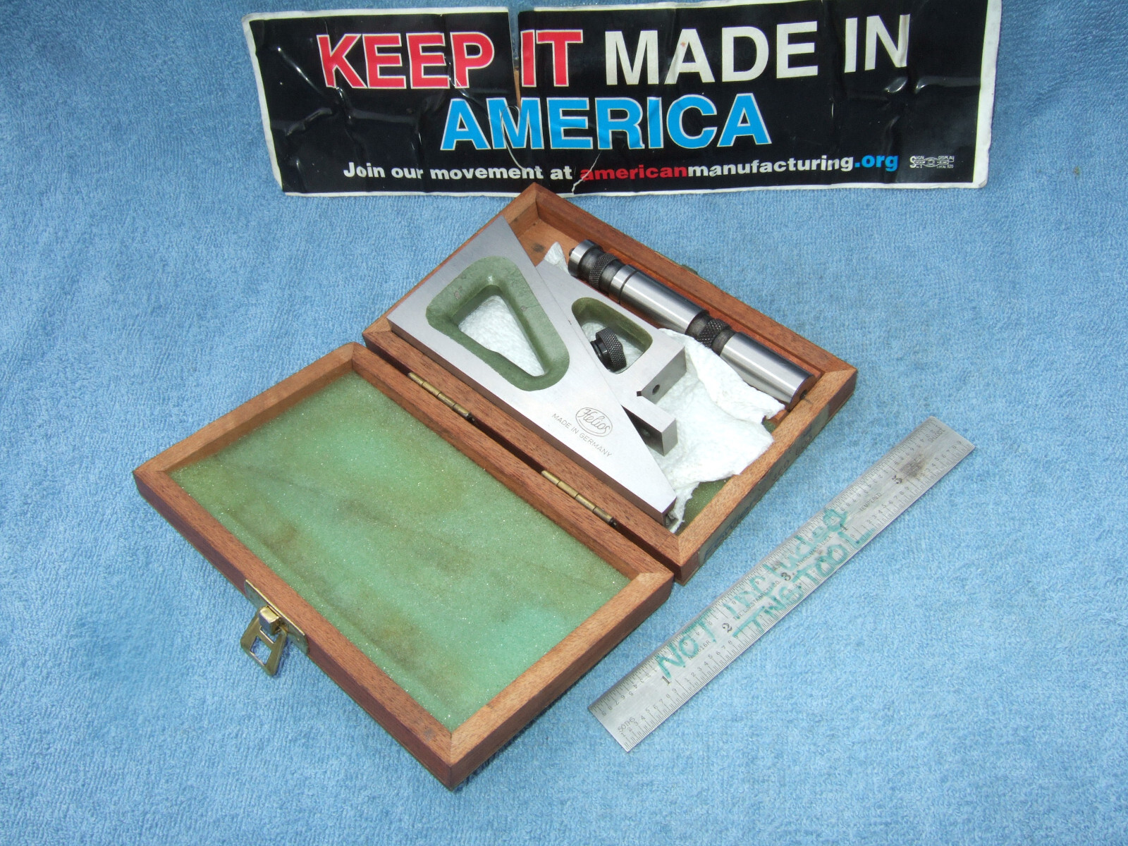 HELIOS GERMAN MADE PLANER GAGE W/CASE MACHINIST TOOLMAKER No.4 MANY MORE US HERE