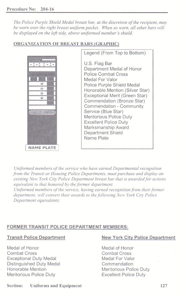 NYCPD-Leather Backer for Detective/Sergeant Shield holds Nameplate & 2-Citations
