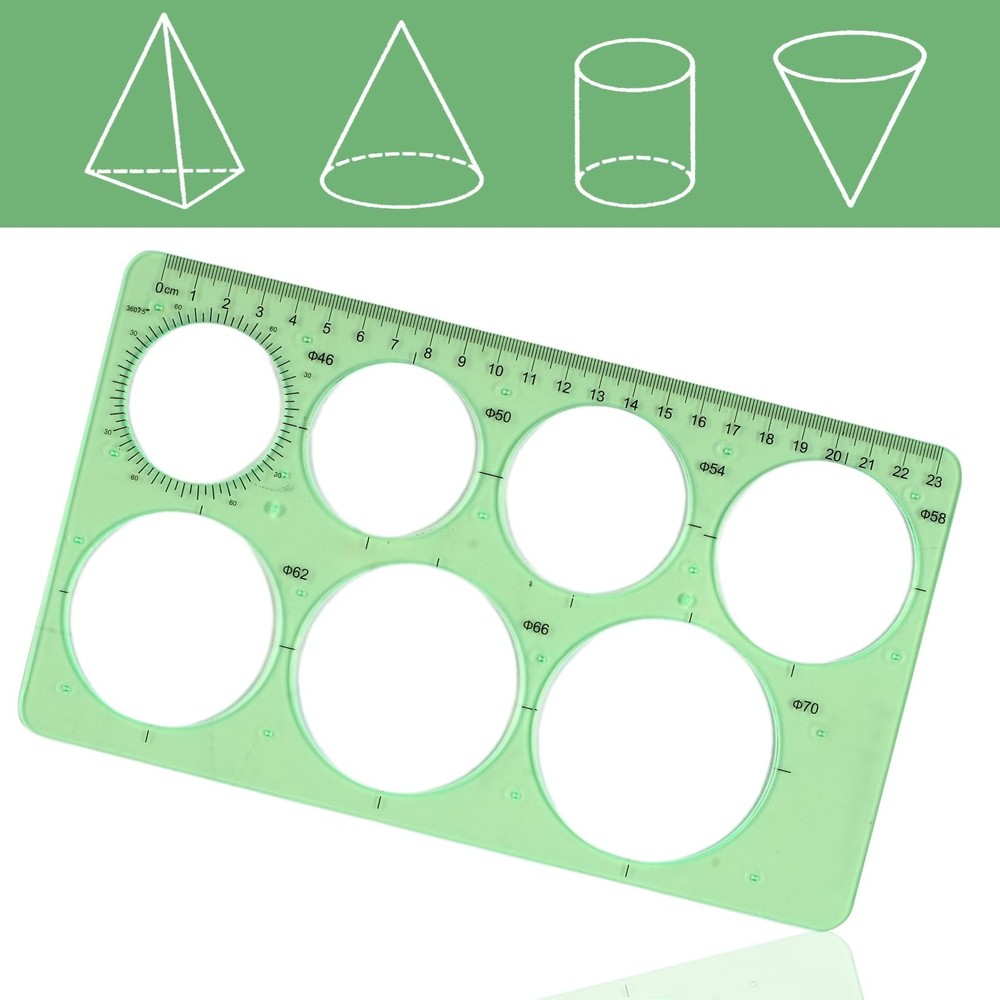 4PCS Circle Template, Plastic Circle and Oval Measuring Templates, Formwork D...
