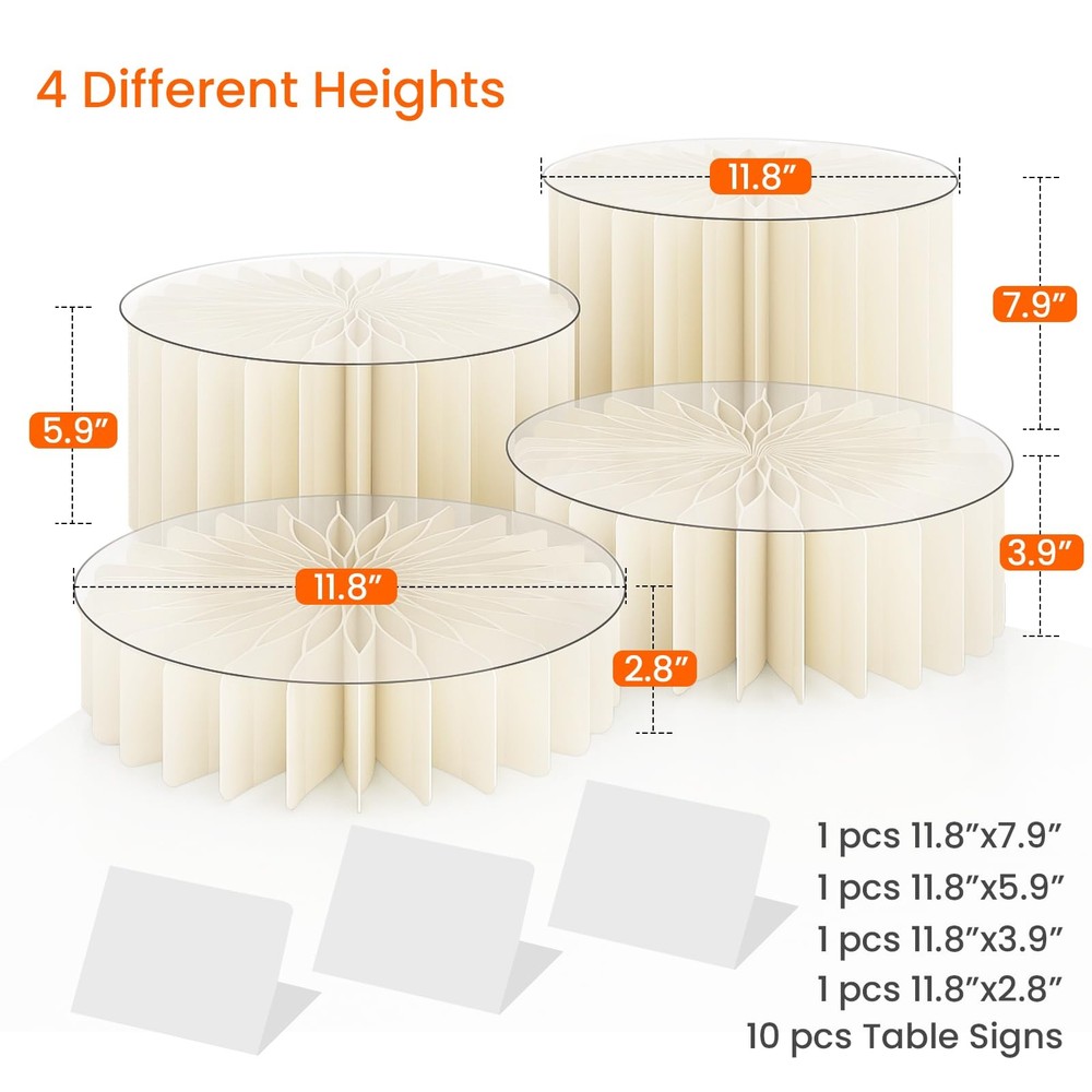 Buffet Risers, 4PCS Food Risers for Buffet Table, Acrylic Risers Display Stan...