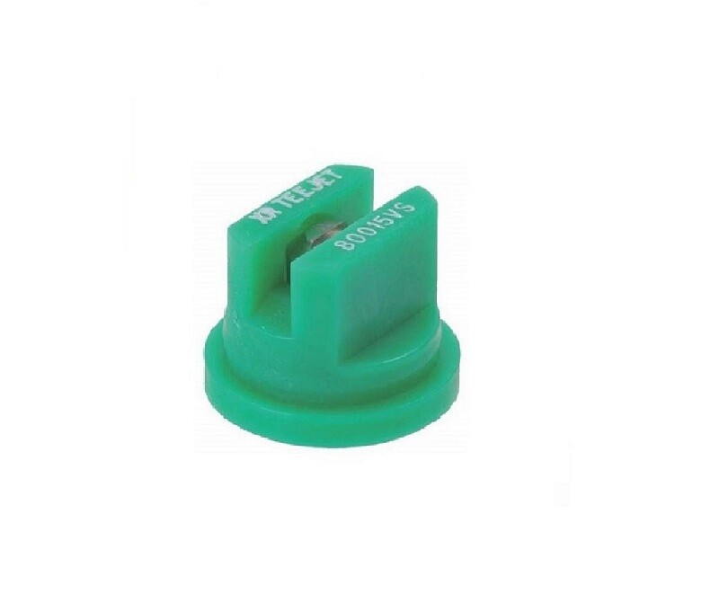 TeeJet Extended Range Flat Spray Tip Green 80° Polymer w/ SS Insert XR80015VS