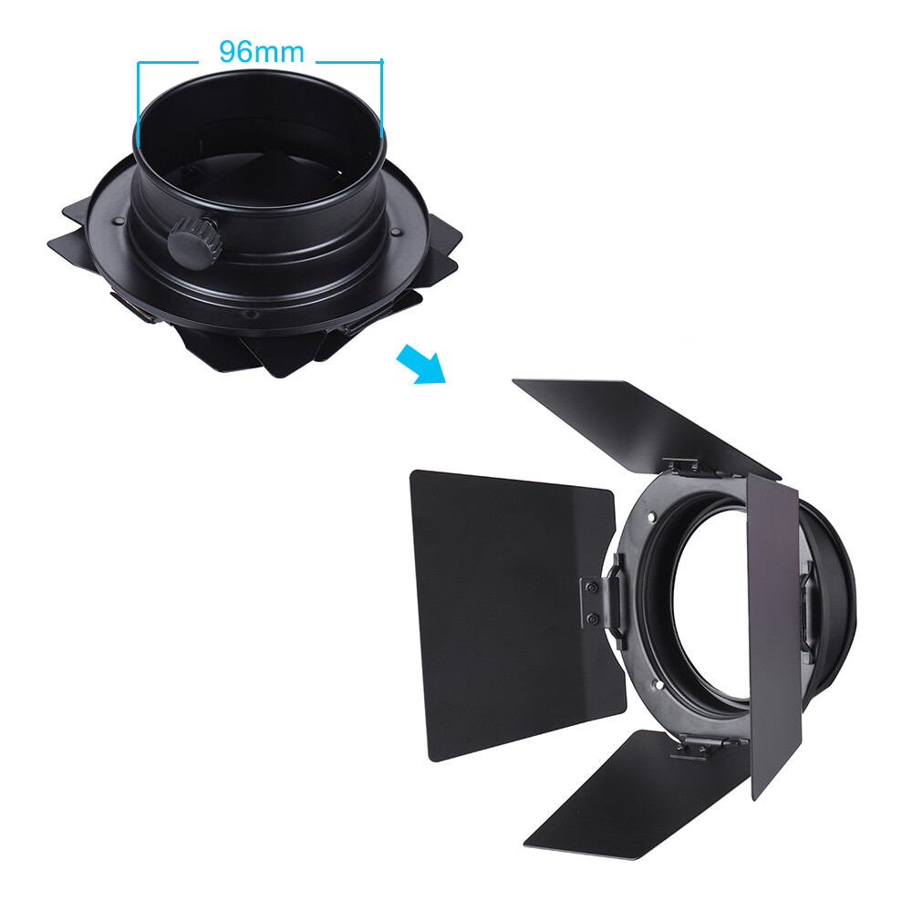 Standard Flash Strobe Light Barn Door Reflector Diffuser Hoenycomb Grid Kit H6Z6