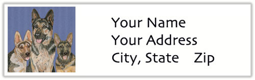 German Shepherd Address Labels