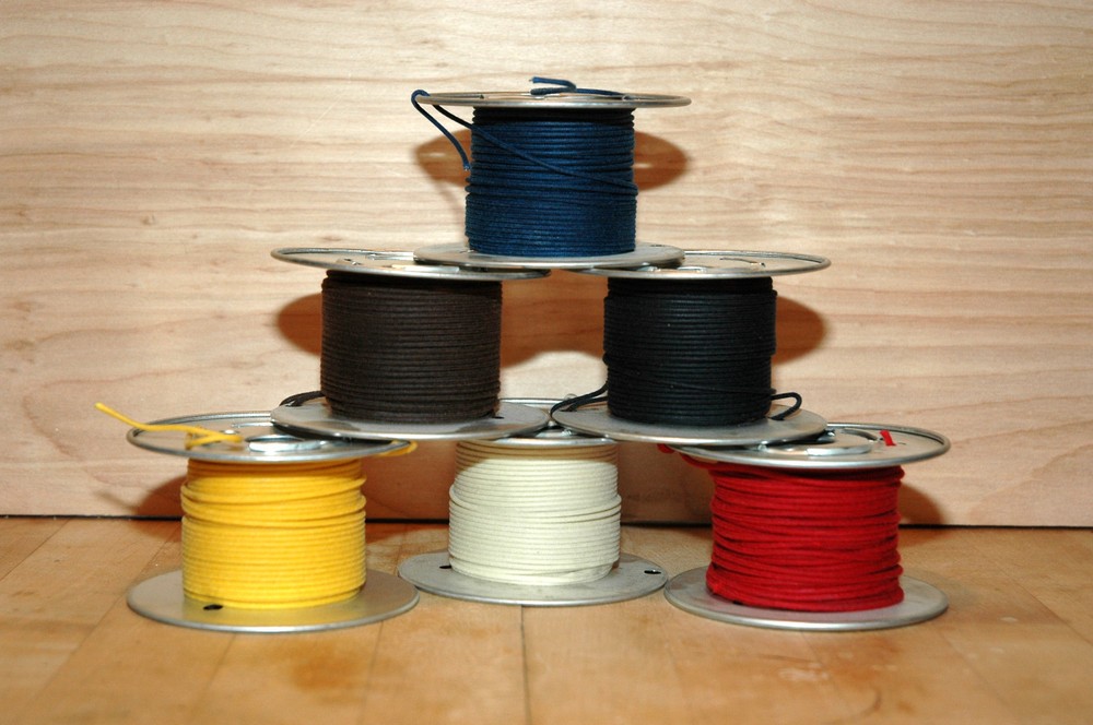 Vintage Style Cloth Wire 22 awg Solid 50' Spool Brown