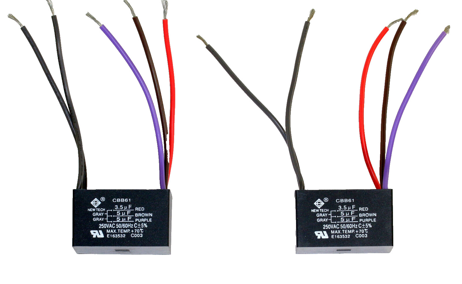 CEILING FAN CAPACITOR CBB61 3.5uf+5uf+5uf 5 Wire Quantity 2
