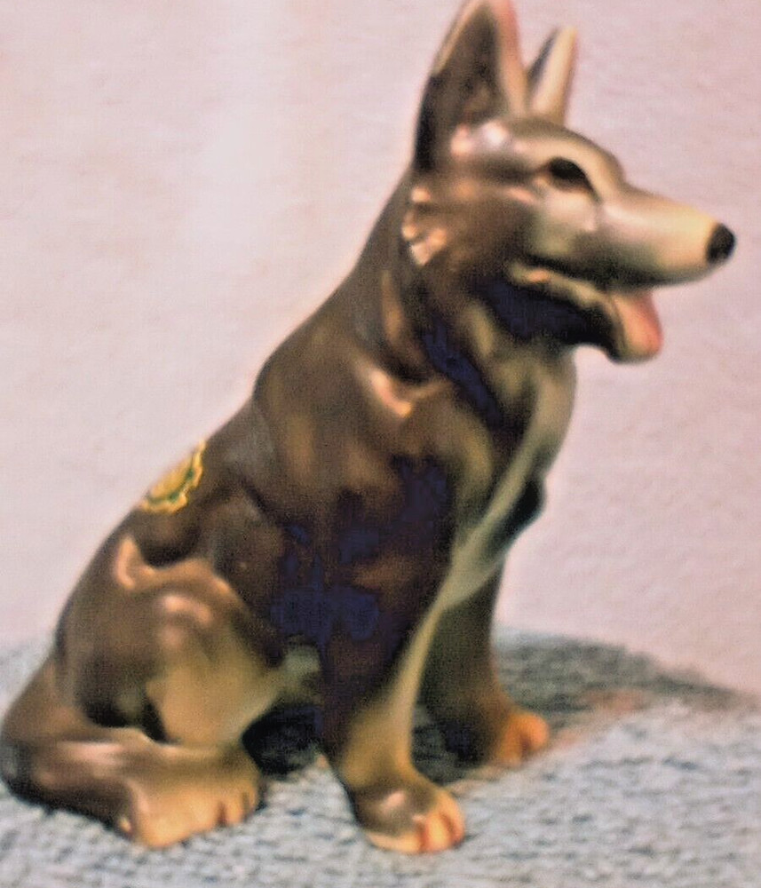 German Shepherd Dog Bone China Figurine