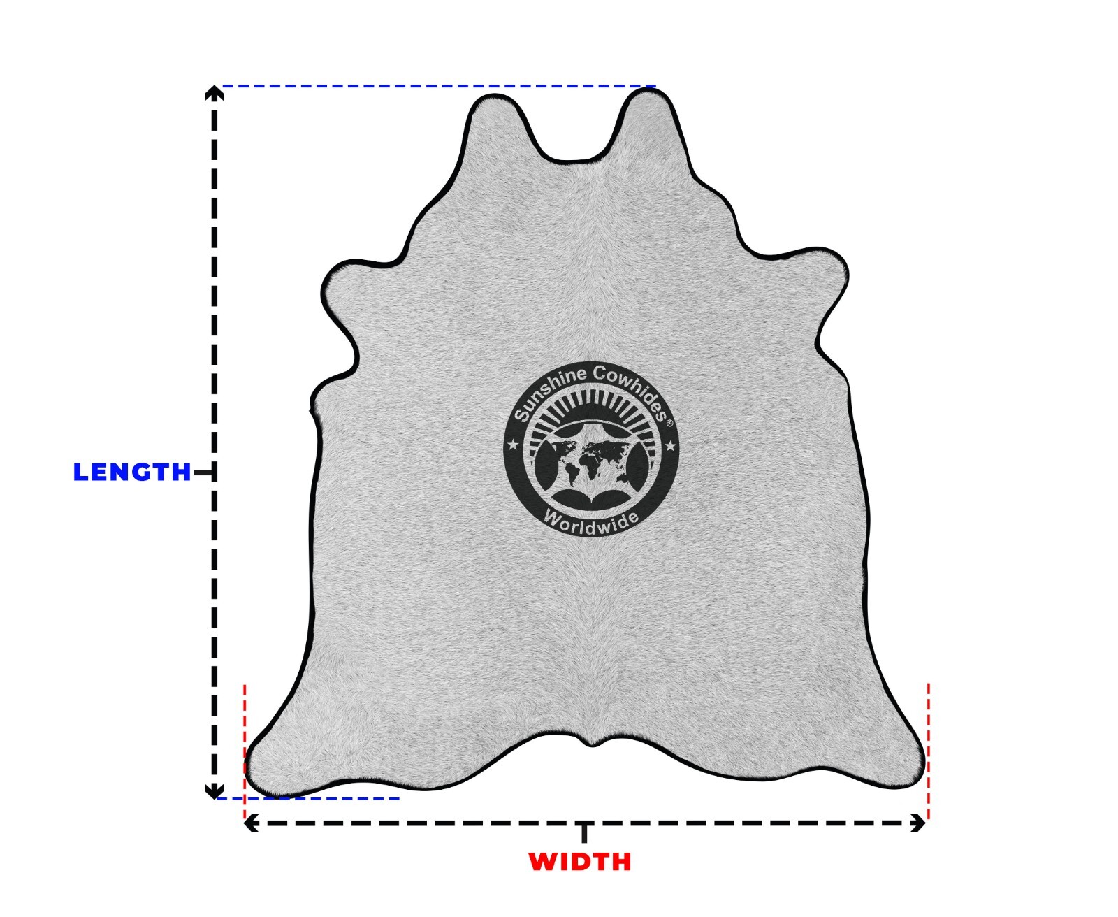 Real Small Cowhide Rug Tricolor - Size 24"x35"