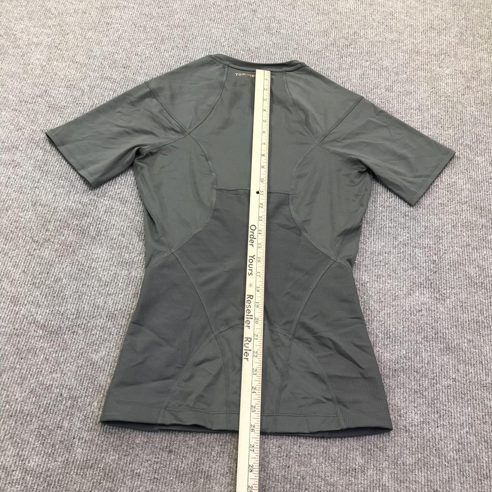 Tommie Copper Mens Lower Back Support Compression Zip Shirt Gray Size Medium