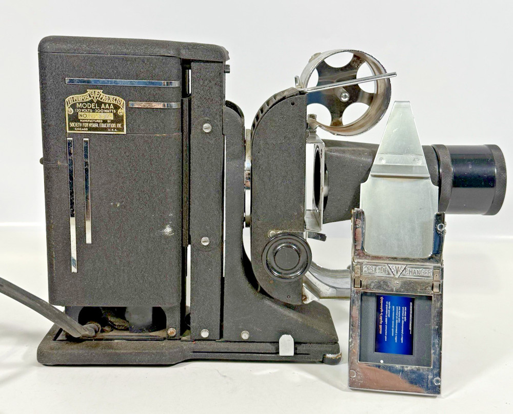 Vintage SVE Tri‑Purpose Projector Model AAA Tested Original Case
