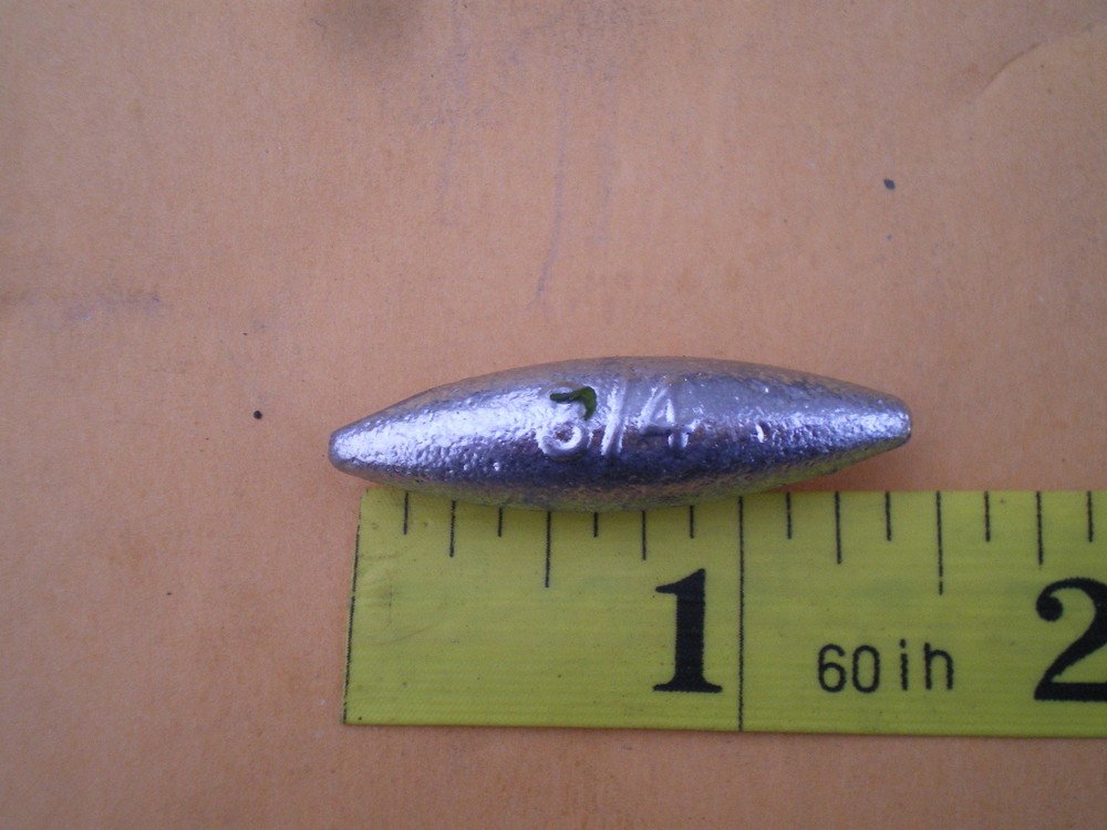 25 SLENDER SHAPE LURE BODIES/SLIP SINKER 3/4 OZ. "MAKE SPINNERS"