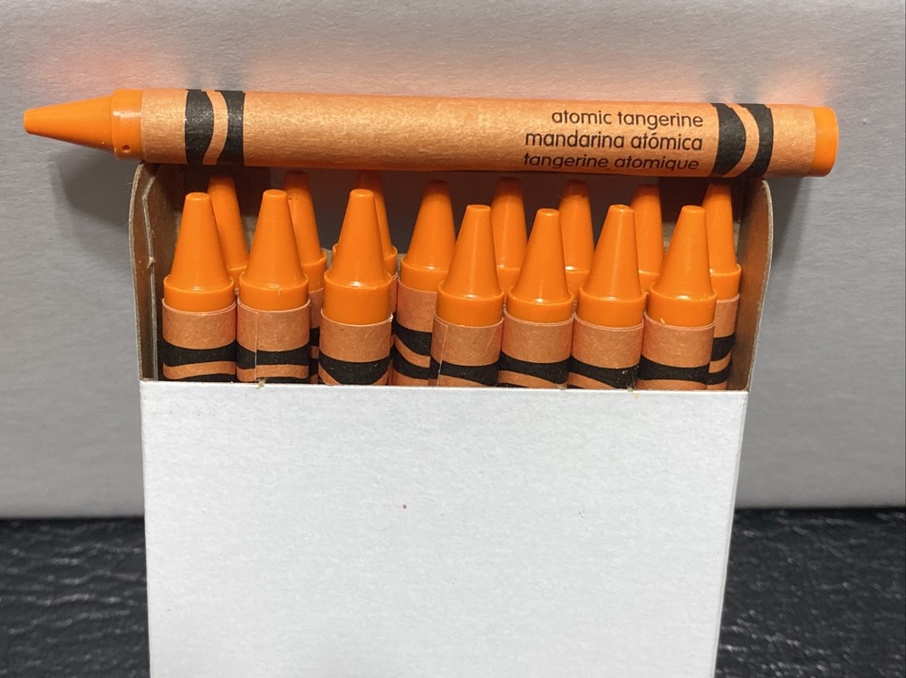(16) Crayola Crayons (atomic tangerine) BULK