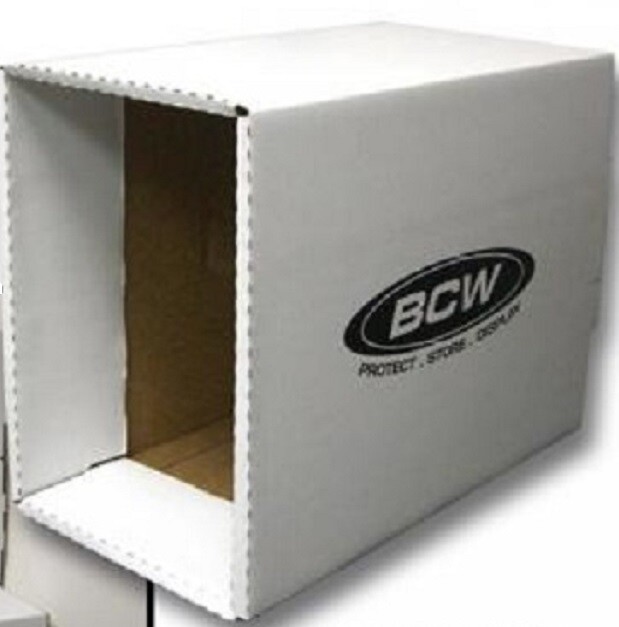 BCW Short Comic Book Storage & House Box Thick & Stackable White Cardboard SET