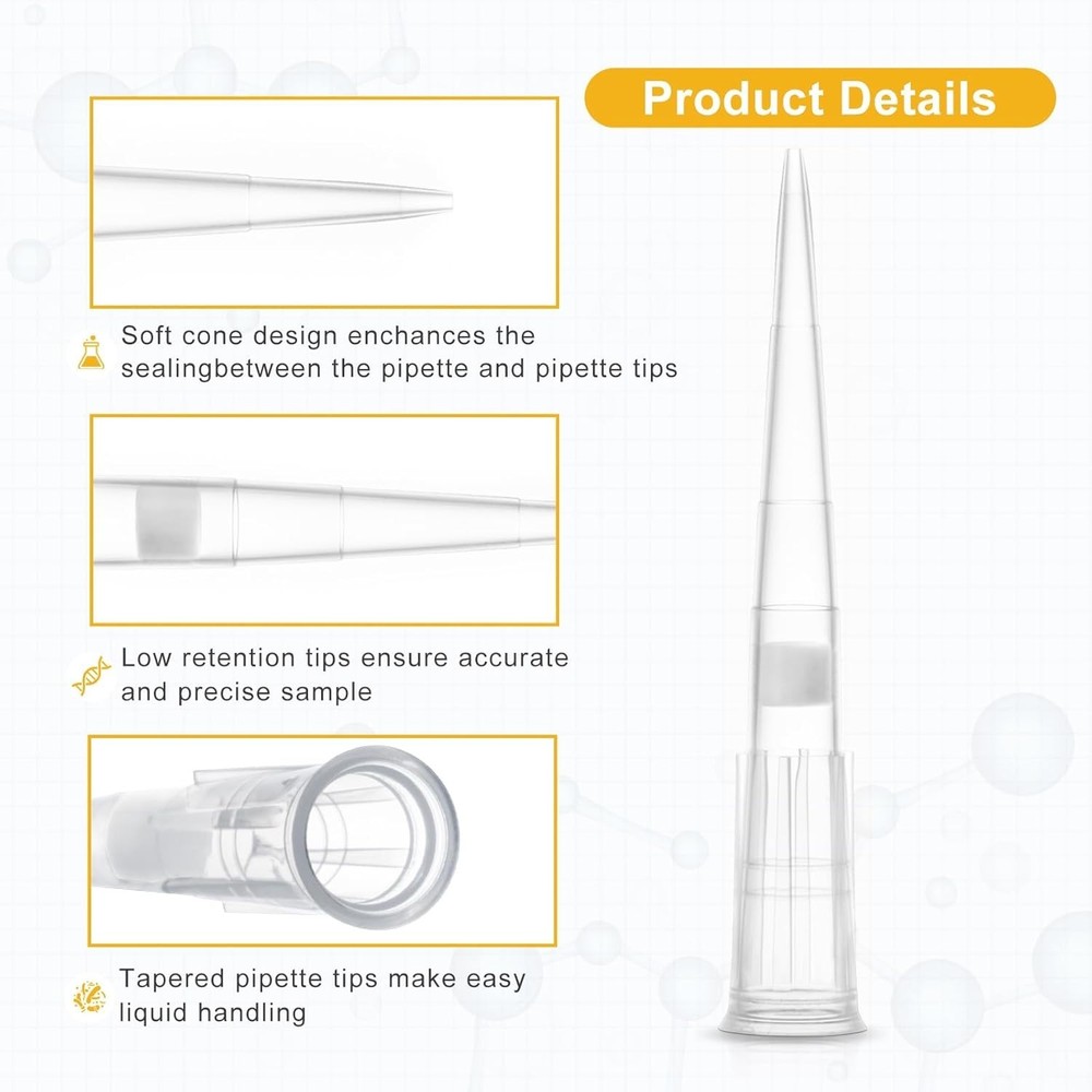 High-Quality 100µl Micro Pipettor Tips - Sterilized, Low Retention, 96 Tips/Rack