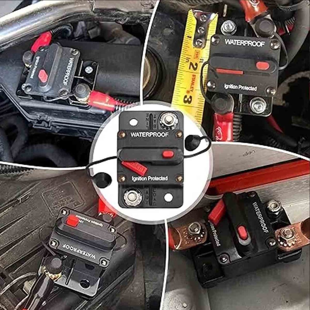 Two 30 amp circuit breakers for easy installation on trolling trailer vehicles