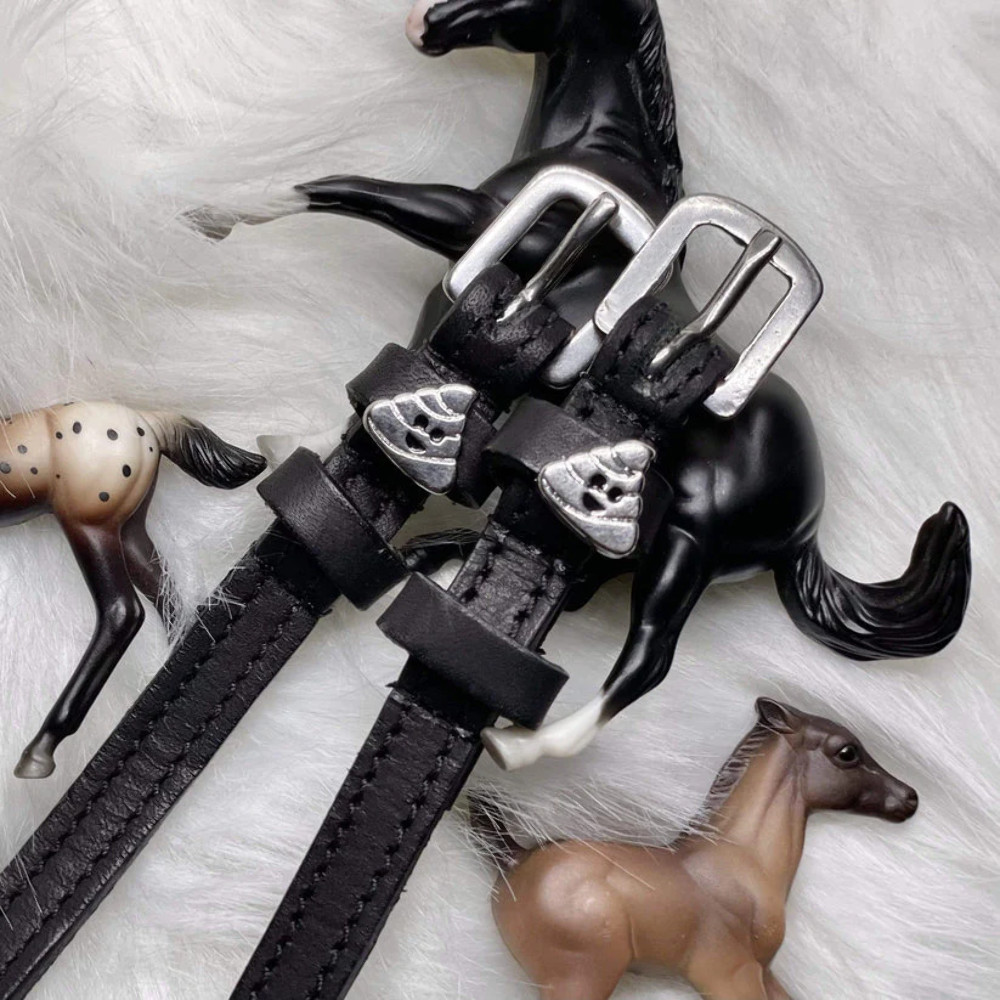 Silver Poop Designer Spur Straps - Mane Jane