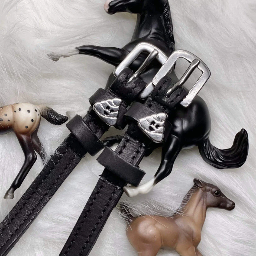 Silver Poop Designer Spur Straps - Mane Jane