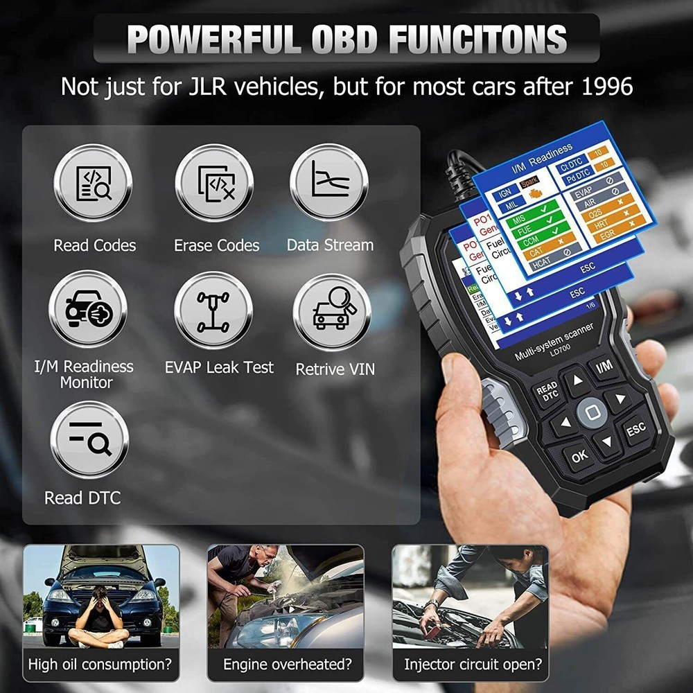 ANCEL LD700 OBD2 Scanner All System Diagnostic For Land Rover Jaguar Code Reader