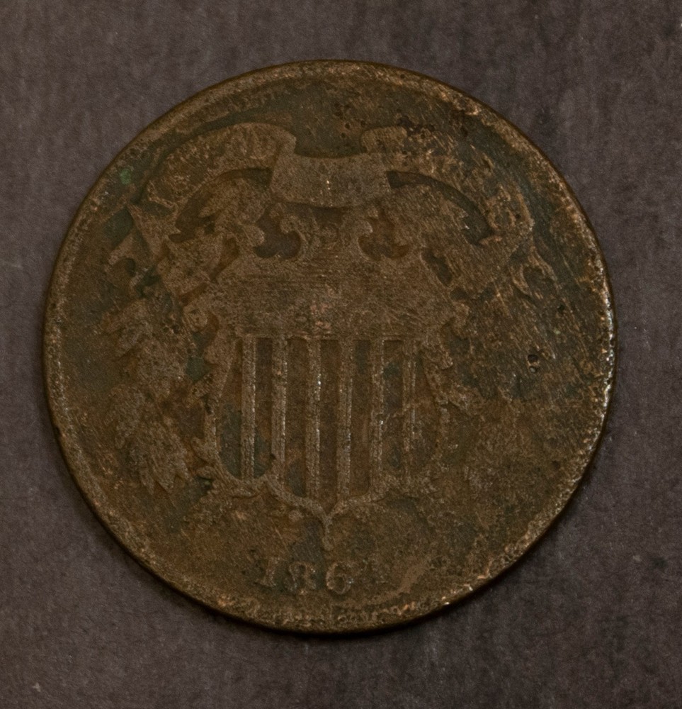 1864 Two Cent Piece      Lot 5020