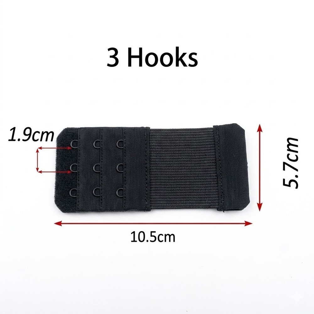 Women's Bra Extender 3 Hook / 2 Hook Bra Extension Strap Soft & Comfortable 3pcs