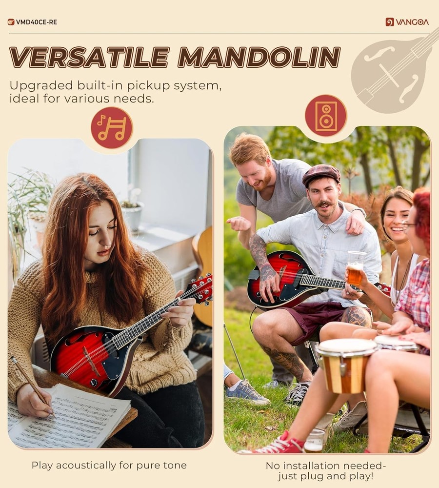 Redburst Mahogany Mandolin Instrument=