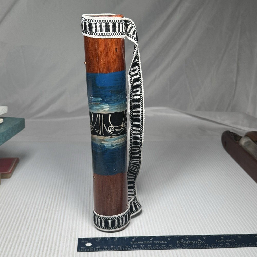 Iguana Rain Stick Shaker Noisemaker Wood Strap Lizard