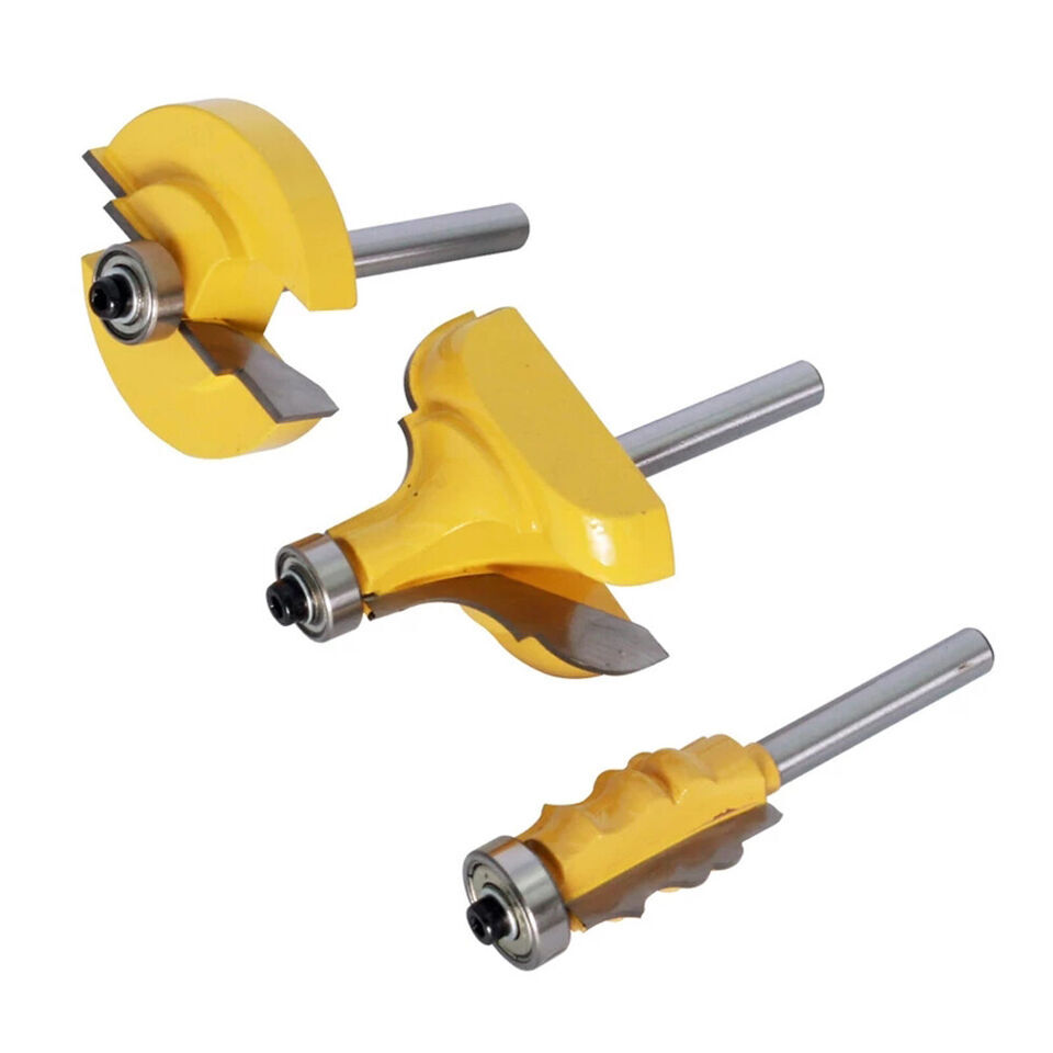 3Pcs 1/4" Shank Picture Frame/Molding Router Bits Set