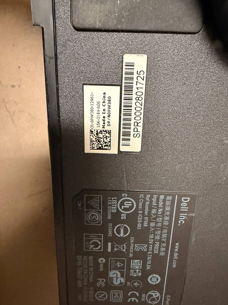 Dell E‑Port Plus II PR02X docking station (3Pcs) for Latitude/Precision Untested