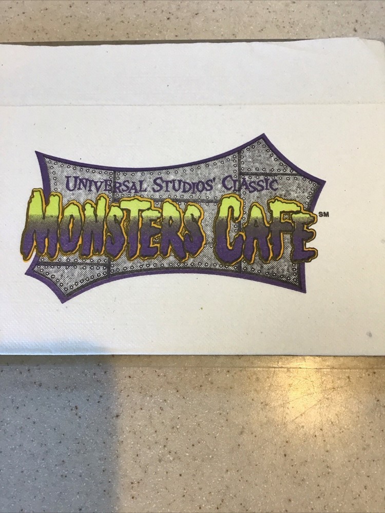 Universal Studios Monster Cafe Napkin 1990s