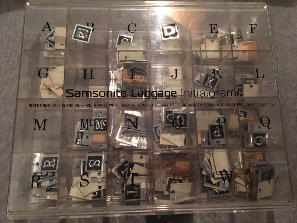 Samsonite Vintage Luggage Initial Tag - Initialgram Letter ONE LETTER