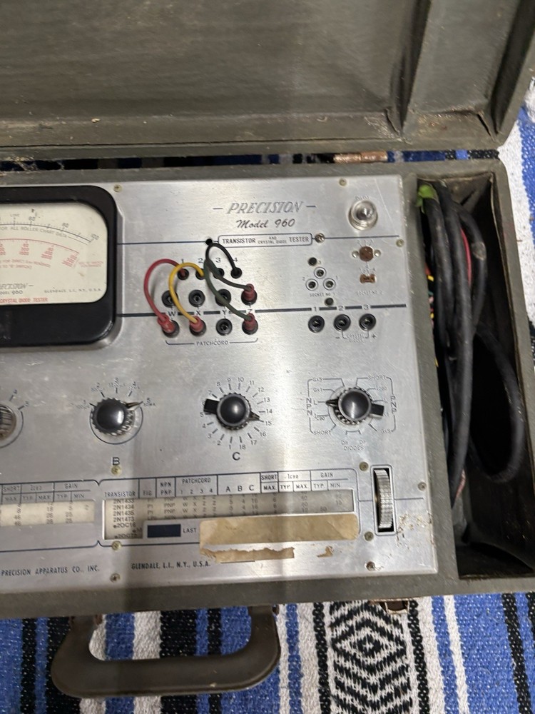 Precision Model 960 Transistor Crystal Diode Tester Vintage Powers On
