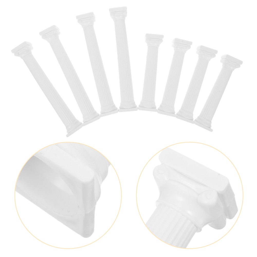 8 Pcs Wedding Cake Stand Columns Plastic Dowel Rods Structure for Tiered