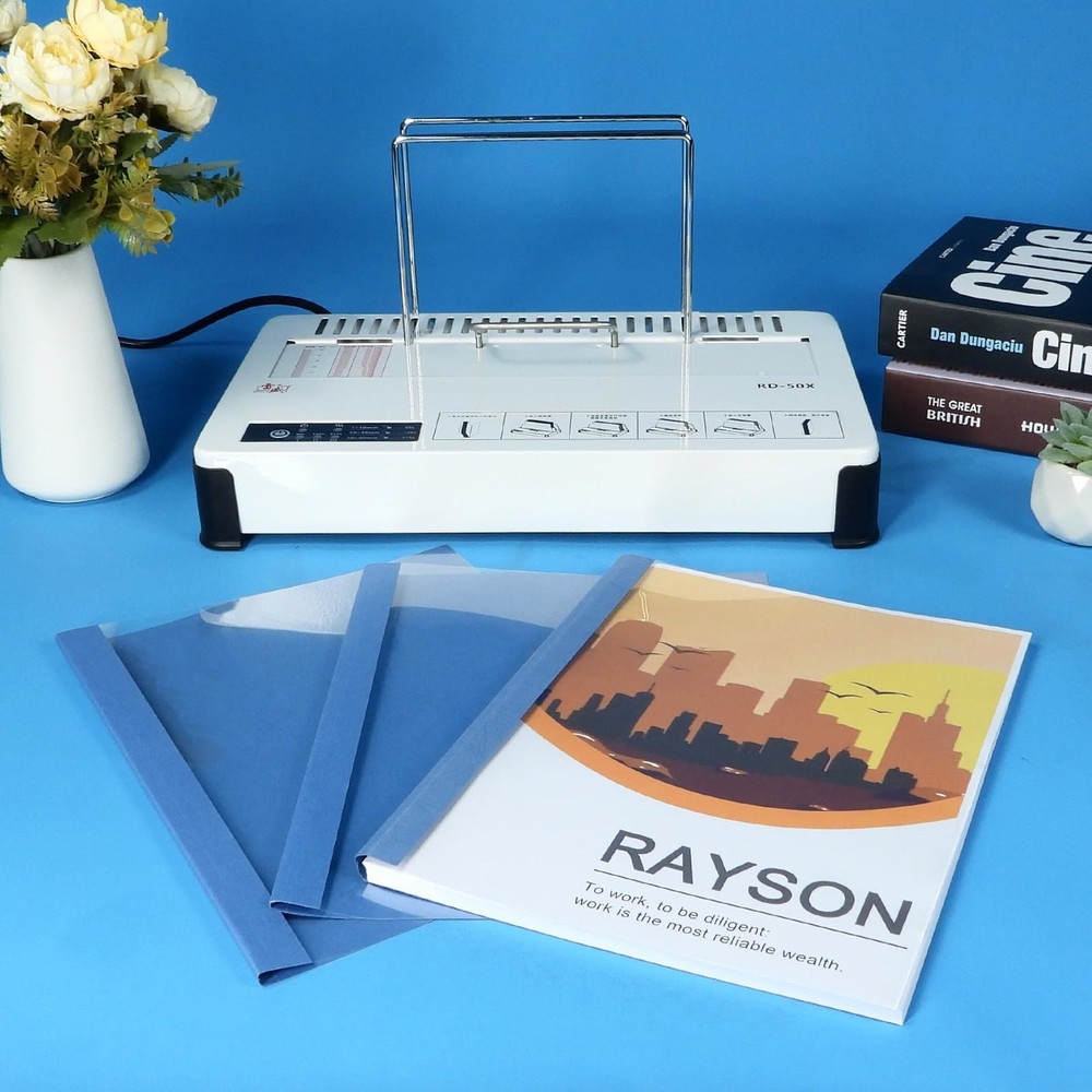 RAYSON TBC2346-100BL-US Thermal Binding Covers, Letter Size, Blue, 100-Pack