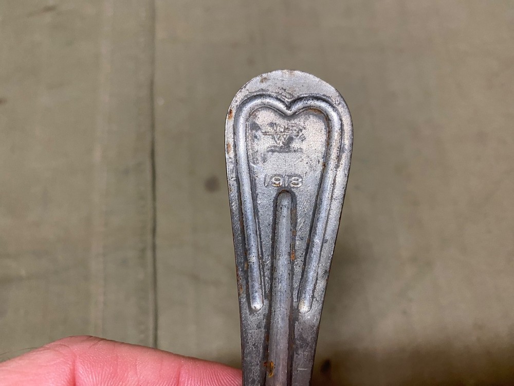 ORIGINAL WWI WWII US ARMY M1910 MESS KIT SPOON UTENSIL-DATED 1918