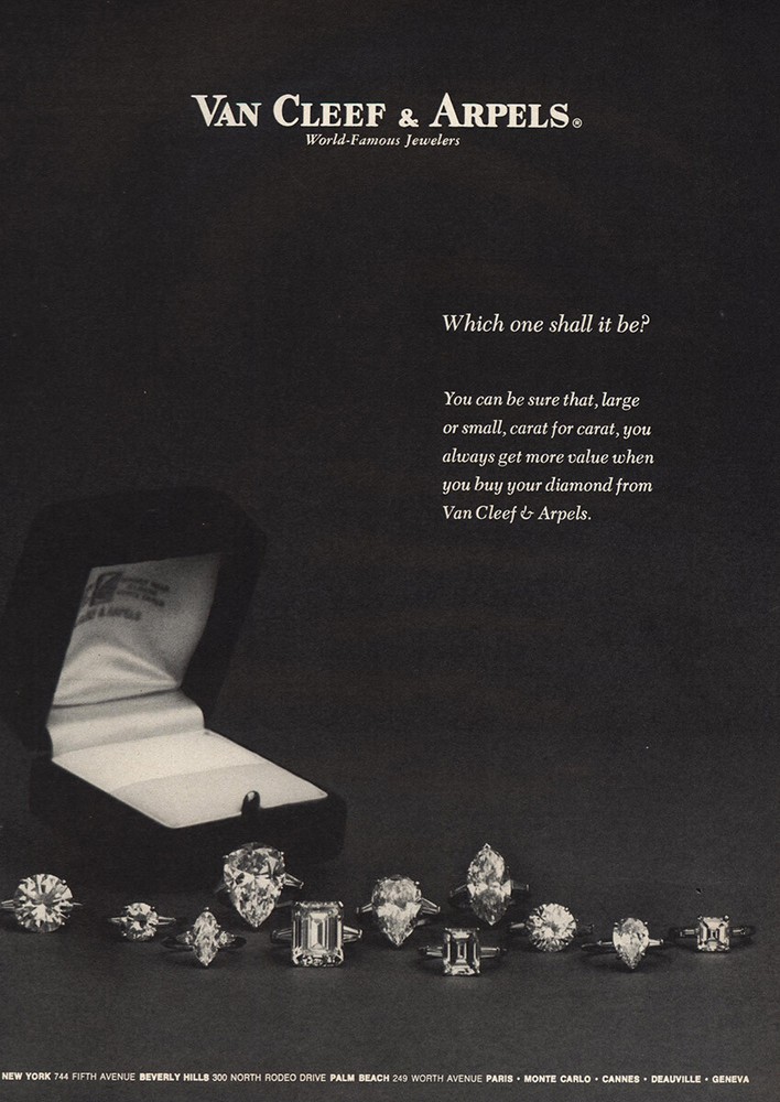 1973 Van Cleef & Arpels: Which One Shall It Be Vintage Print Ad