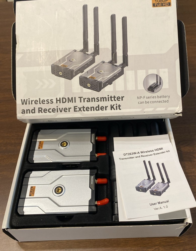 DT263W-A Wireless HDMI Transmitter and Receiver Extender Kit 1640Ft 1080p