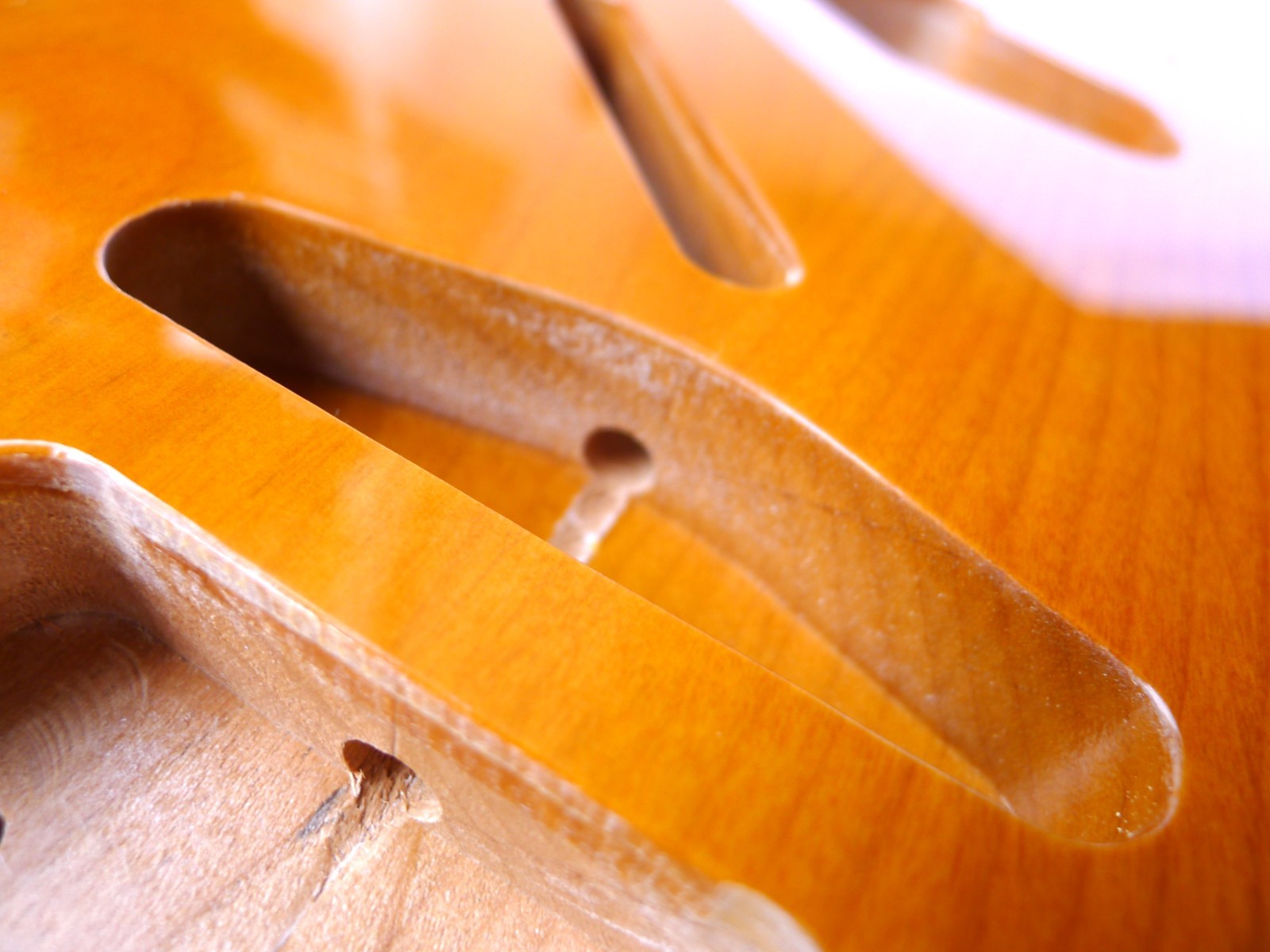 Tele Body 2 pcs Centre Joined North American Alder Trans Yellow Nitro ≦ 4.8Lbs