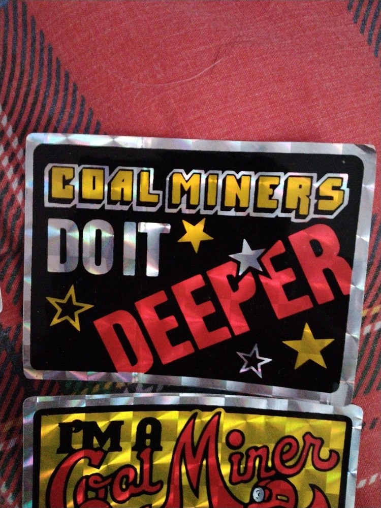 5 Vintage Coal Mining Stickers