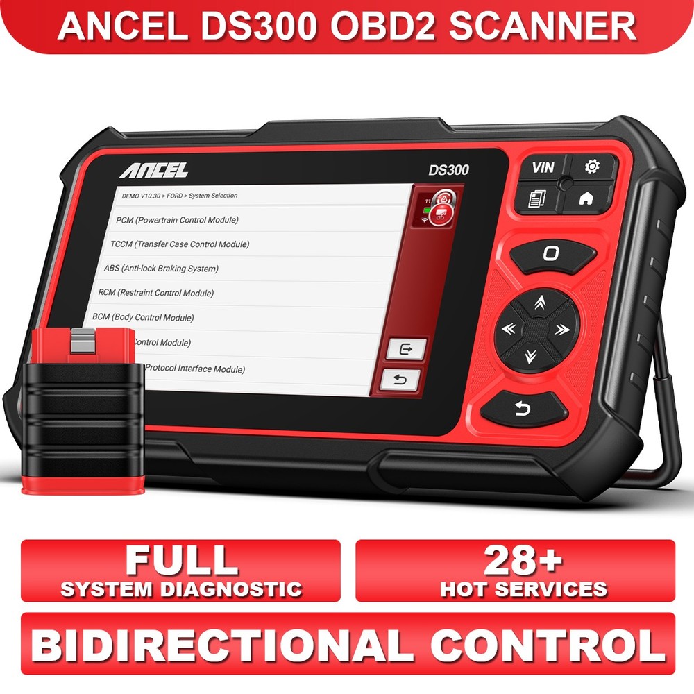 ANCEL DS300 Car OBD2 Scanner All System Auto Diagnostic Tool KEY Coding 28+Reset
