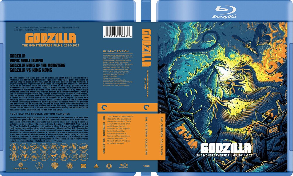 Godzilla Collection (5 sets) / Custom blu-ray covers / W cases (no discs)