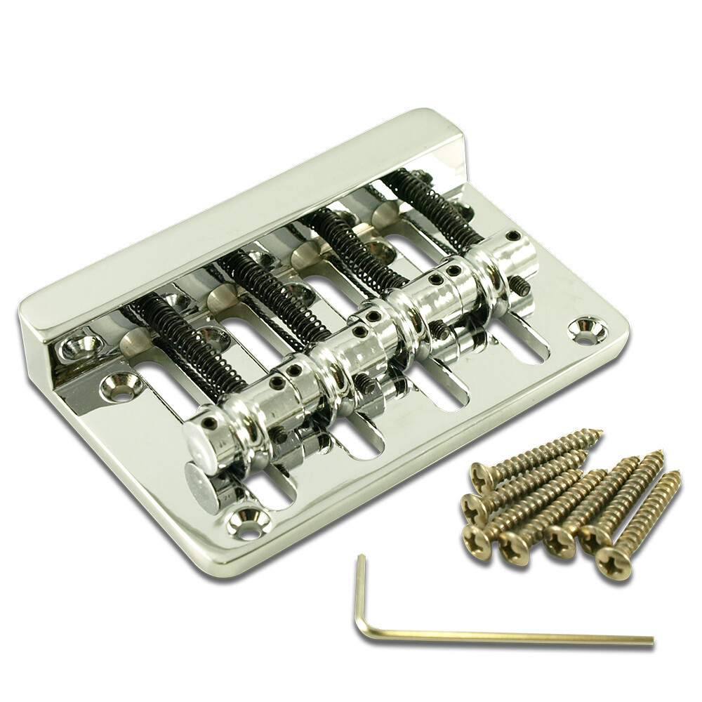 WD Solid Brass 4 String Bass Bridge *String thru bridge Top mount like Bad ass