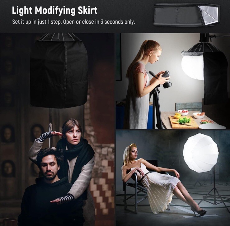 NEEWER 26"/65cm Lantern Softbox One Step Quick Release, 360° Light Diffuser with