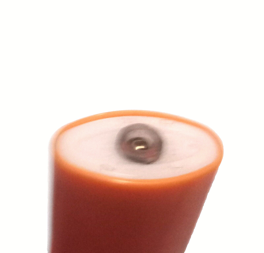 Handcrafted Refillable Bic Lighters - Orange w/ Black button & Black wind cover-