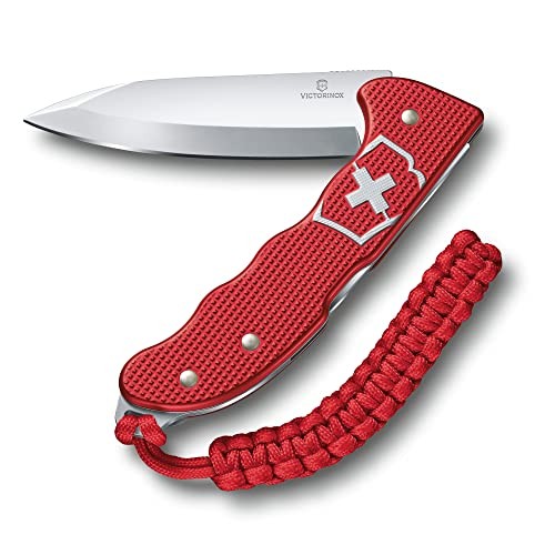 Victorinox Hunter Pro Red Alox Pocket Knife with Lanyard & Lock Blade 0.9415.20