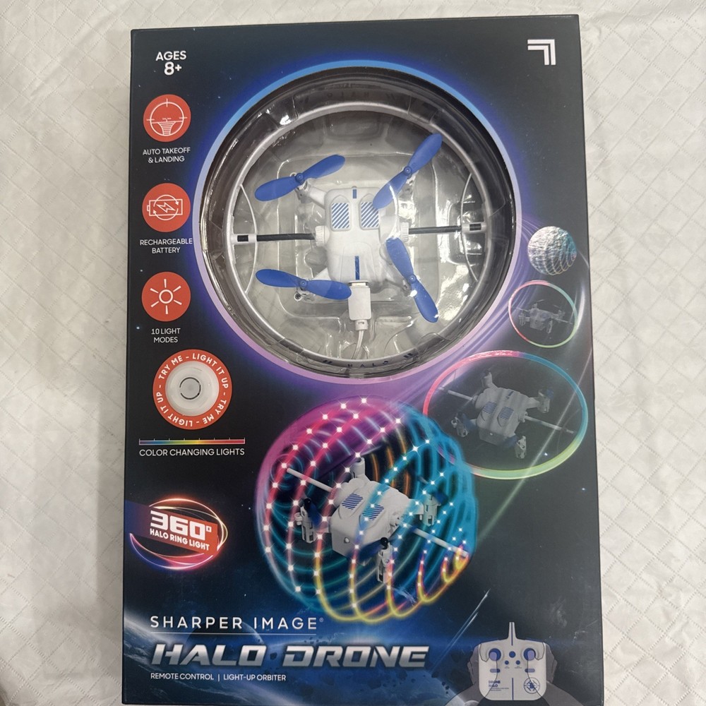 Sharper Image Halo Drone Remote Control Light Up Orbiter