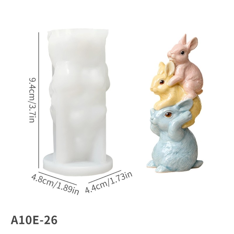 Flexible Reusable Silicone Rabbits Mould For Easters Craft And Making