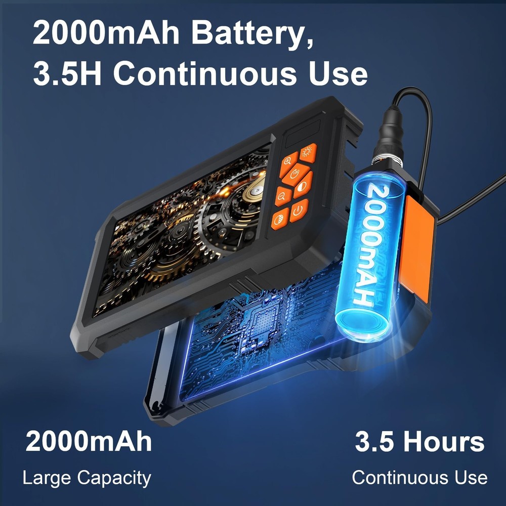 Inspection Endoscope Camera with Light, 1080P HD Borescope Camera with Light,...