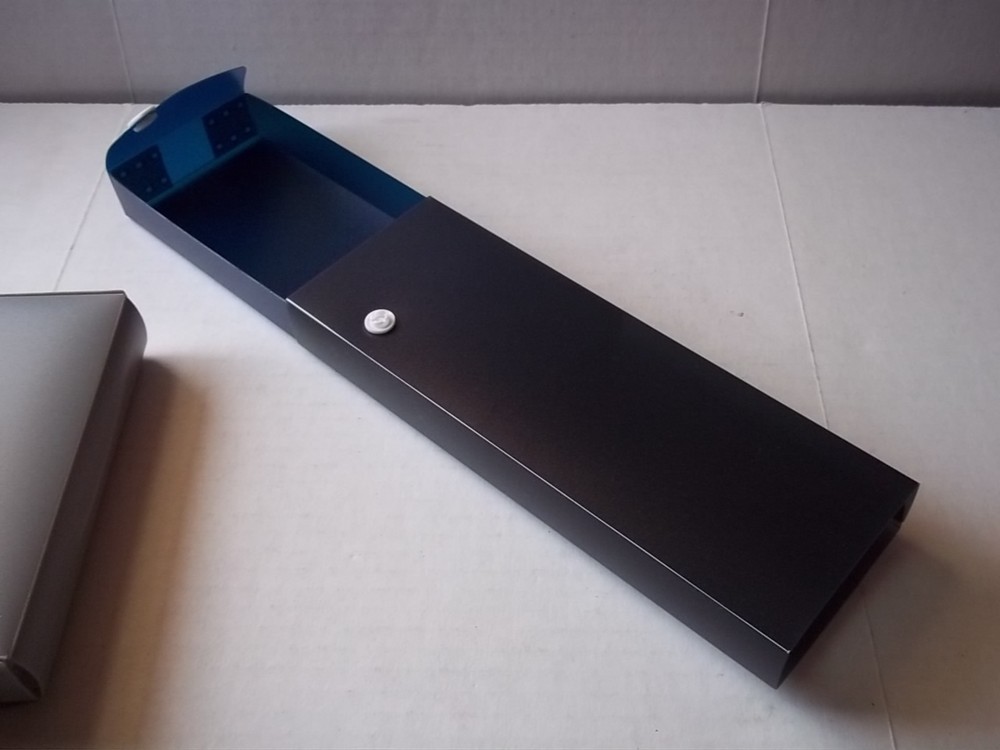 Pencil case - slider type & index card case. New with dent.