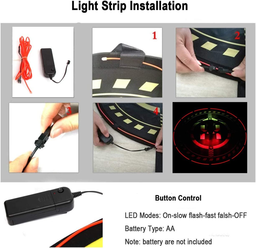 Drones Landing Pad with LED Light up Foldable Design for DJI Mavic Mini 2 Mavic